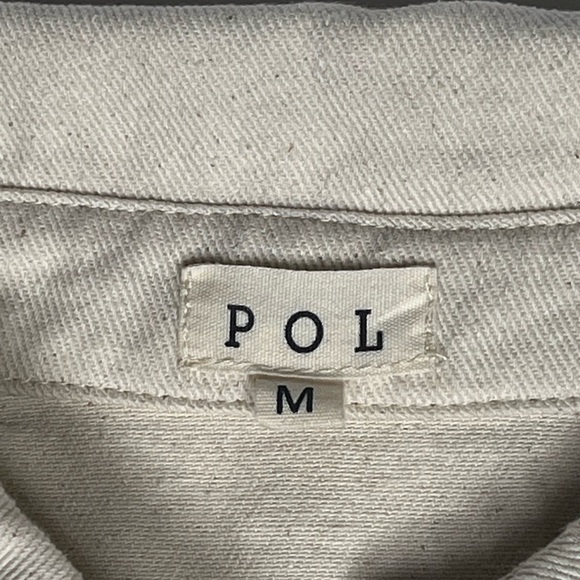 POL JACQUARD FLORAL VINTAGE CONTRAST SLEEVE SHACKET Cream Medium - Picture 2 of 13